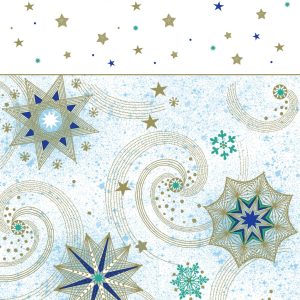 Christmas Stars and Twirls pappersduk 120x180 cm