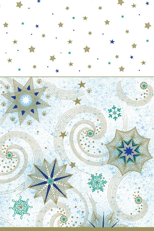 Christmas Stars and Twirls pappersduk 120x180 cm
