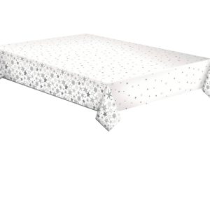 Christmas Silver Stars pappersduk 120x180 cm
