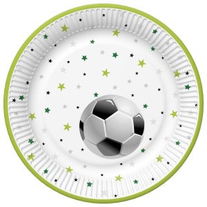 Football With Stars pappersassietter 8 st 18 cm