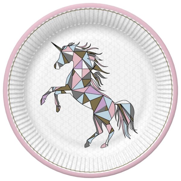 Unicorn Graphic Wild papperstallrik 8-pack 18 cm