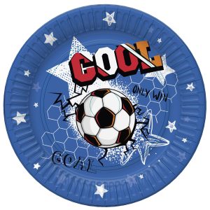 Football Cool papperstallrik, 8-pack, 22,7 cm