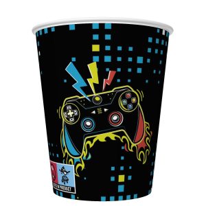 Gamer Play Pad pappersmugg, 8-pack, 250 ml