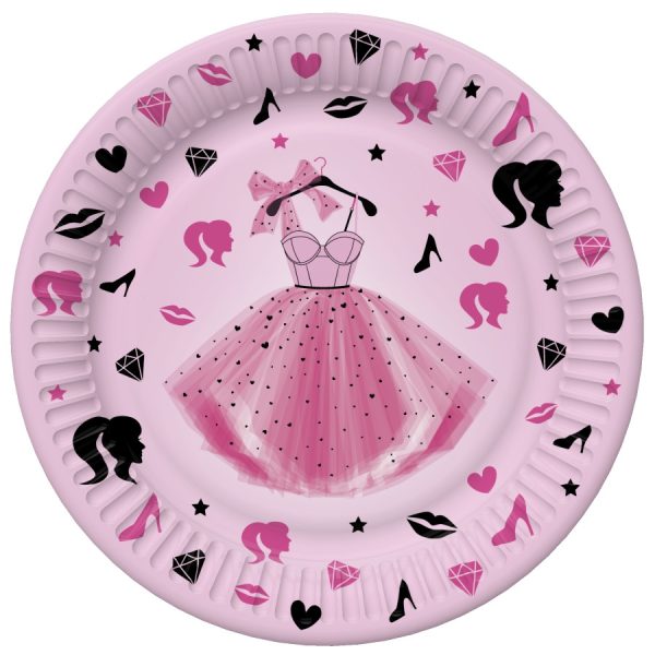 Colour Party Dress papperstallrikar, 22,7 cm, 8-pack