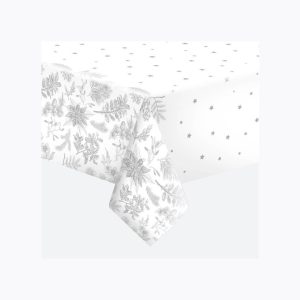 Christmas Botanical Silver pappersduk 120x180 cm