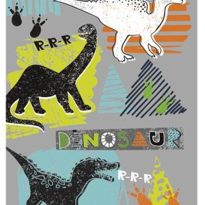 Dinosaur A4-mapp med elastiskt band
