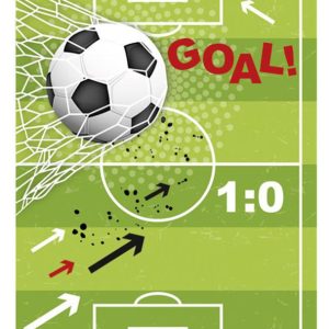 Fotbolls A4-mapp med elastiskt band
