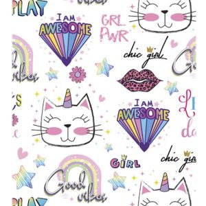 Cat Chic Girl A4-mapp med elastiskt band