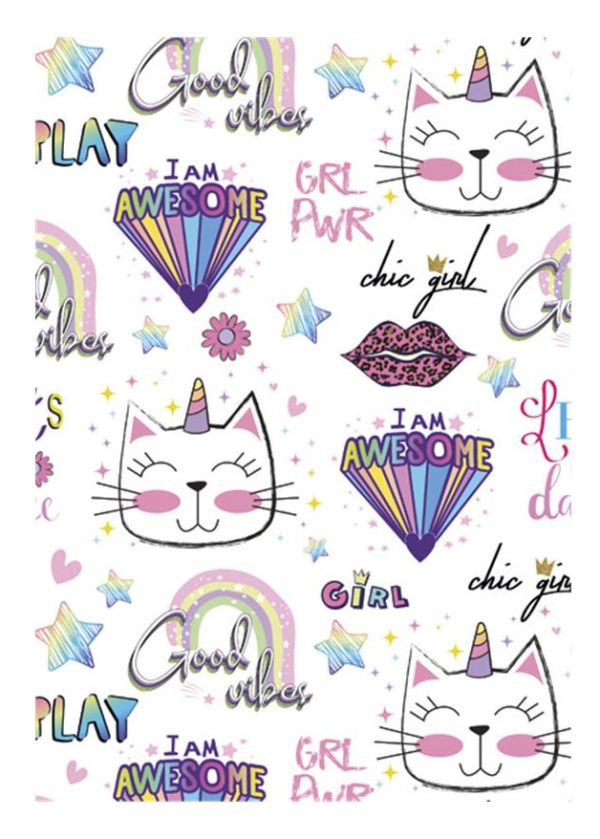 Cat Chic Girl A4-dokumentmapp med resår