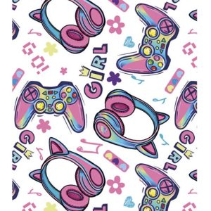 Gamer Girl A4-mapp med elastiskt band