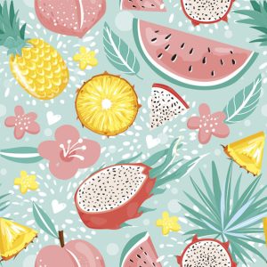Fruits Pastel Exotic Fruit servetter 20 st 33x33 cm