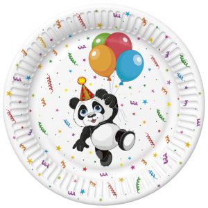 Animals roliga panda pappersassietter, 8 stycken, 22,7 cm