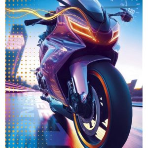 Motorcykel A4 elastisk mapp