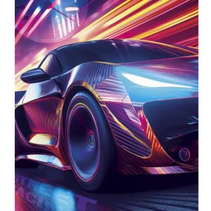 Vehicle Street Racing Car A4-mapp med resårband