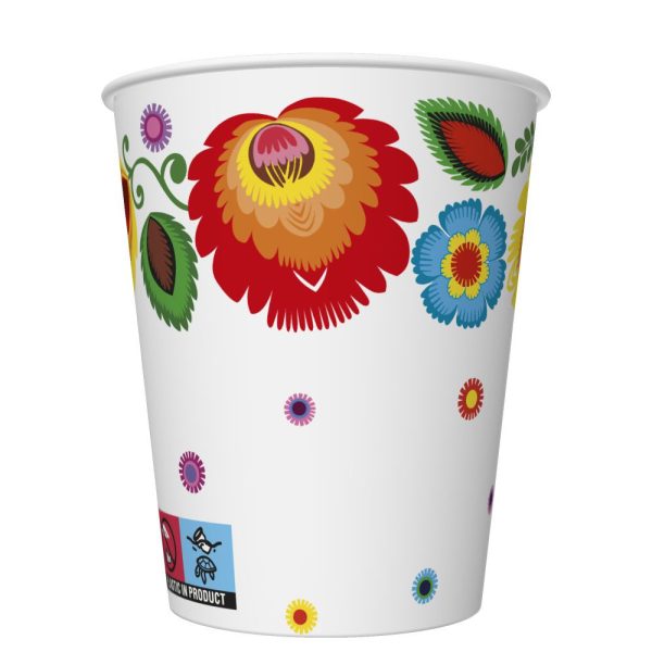 Colour Cutout pappersmuggar 8-pack 250 ml