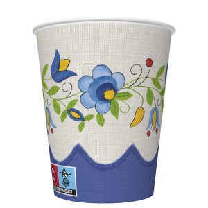 Colour Folk Broderade pappersmuggar, 8-pack, 250 ml