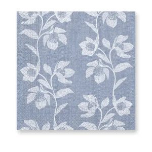 Flower Turkos blommor servett, paket om 20, 33x33 cm