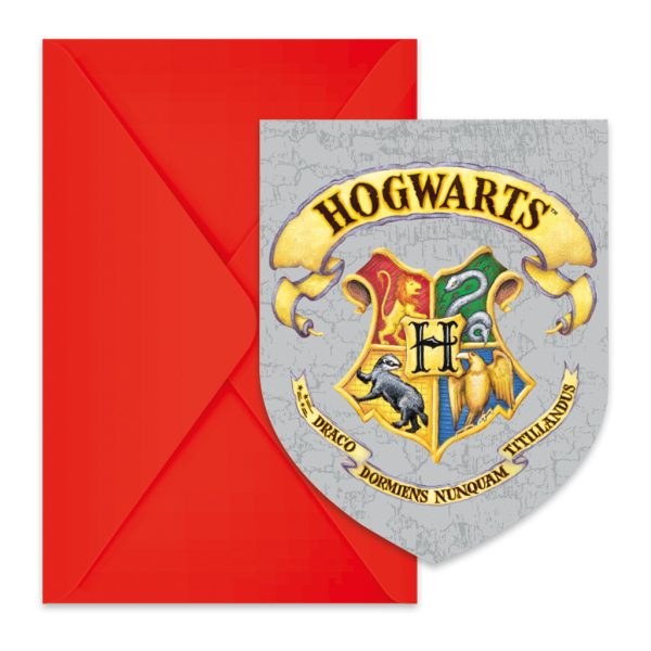 Harry Potter Hogwarts Houses inbjudningsset, 6 st FSC