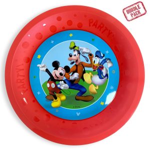 Disney Mickey Rock the House mikrovågssäkra plasttallrikar, 4-pack 21 cm