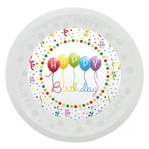 Happy Birthday Little Princess Streamers mikro premium plasttallrik 21 cm