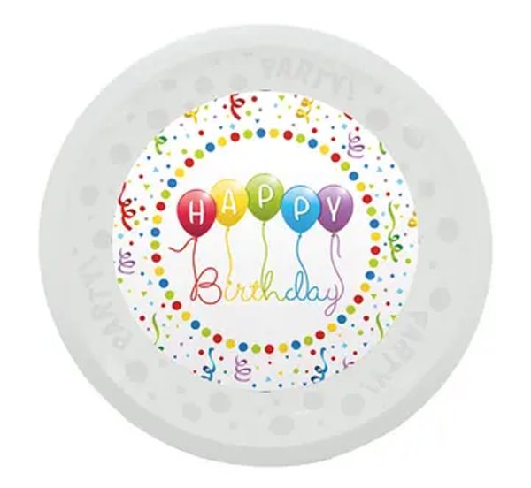 Happy Birthday Little Princess Happy Birthday Streamers mikro premium tallrik 21 cm