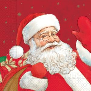 Julservett med jultomte 20-pack 33x33 cm FSC