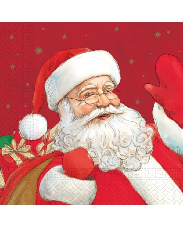 Julservett med jultomte 20-pack 33x33 cm FSC