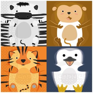 Animals Zoo servetter 20 st 33x33 cm FSC
