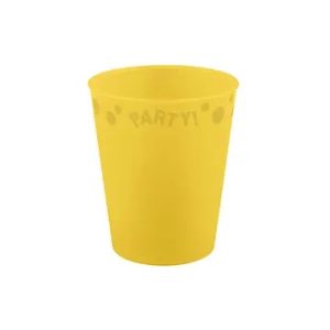 Party Yellow micro premium plastmugg 250 ml