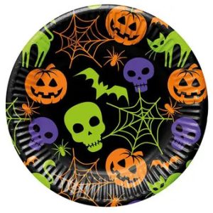 Halloween Happy pappersassiett 8 st 23 cm FSC
