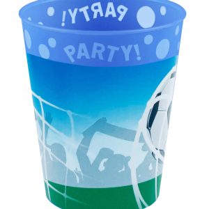 Fotbollsfans mikropremium plastmuggar, 4-pack, 250 ml
