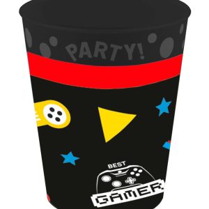 Gaming Party micro premium plastmuggset 4 delar 250 ml