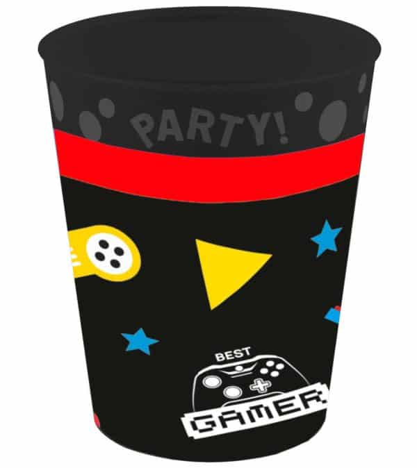Gaming Party micro premium plastmuggset 4 delar 250 ml