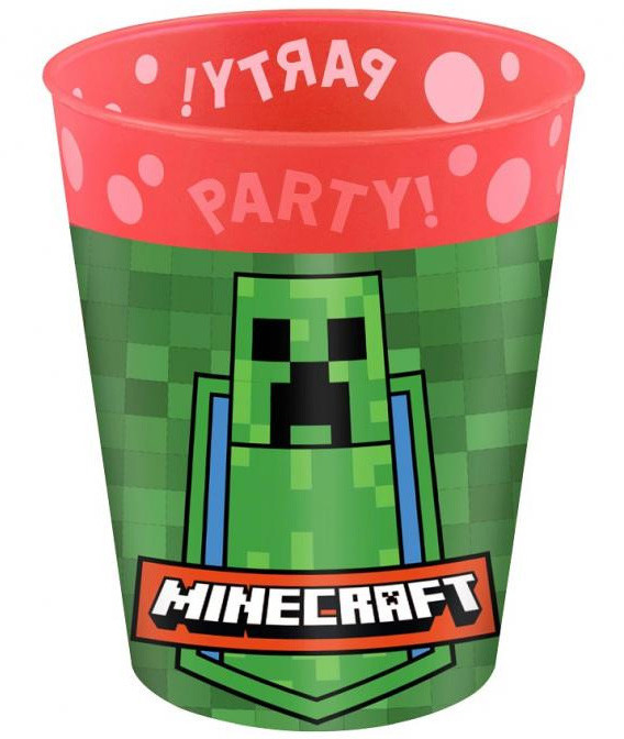 Minecraft micro premium plastmuggset 4 delar 250 ml
