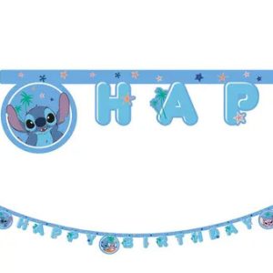 Disney Lilo and Stitch Angel Grattis på födelsedagen-skylt FSC 2 m