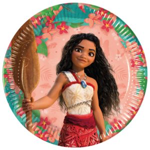 Disney Vaiana Papptallrikar 23 cm – 8-pack Engångstallrikar – Barnkalas & Party – Vaiana Motiv