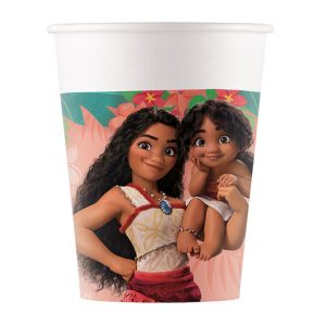 Disney Vaiana Pappermuggar 200 ml – 8-pack Engångsmuggar – Barnkalas & Party – Vaiana Motiv