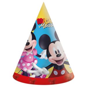 Disney Mickey partyhatt, trekantig hatt 6 st FSC