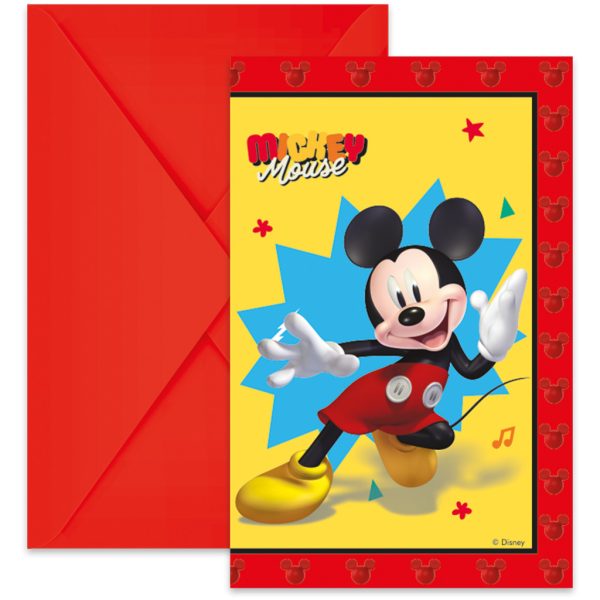 Disney Mickey Jump Into Fun inbjudningsset 6-pack FSC