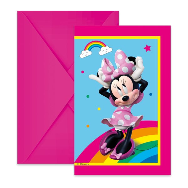 Disney Mimmi Pigg Makes Me Smile festinbjudningar 6-pack FSC
