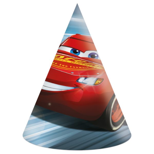 Disney Cars partyhatt, bicorn 6-pack FSC 16x12 cm