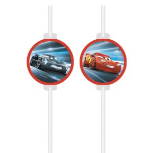 Disney Cars Victory Is Mine papperssugrör, 4-pack FSC