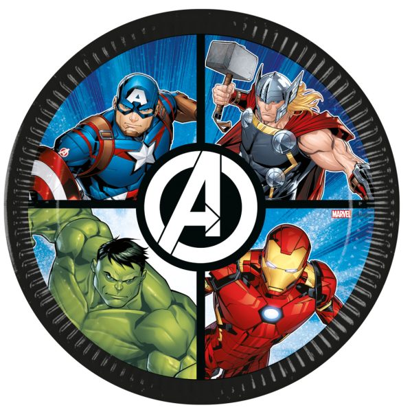 Avengers Evergreen papperstallrikar 8-pack 23 cm FSC