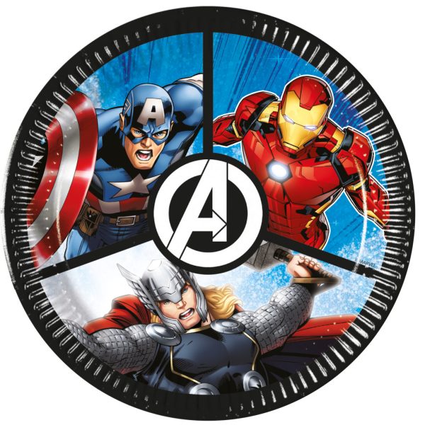 Avengers Evergreen 8-pack 20 cm papperstallrikar FSC