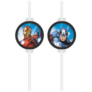 Avengers Evergreen papperssugrör, set om 4 FSC