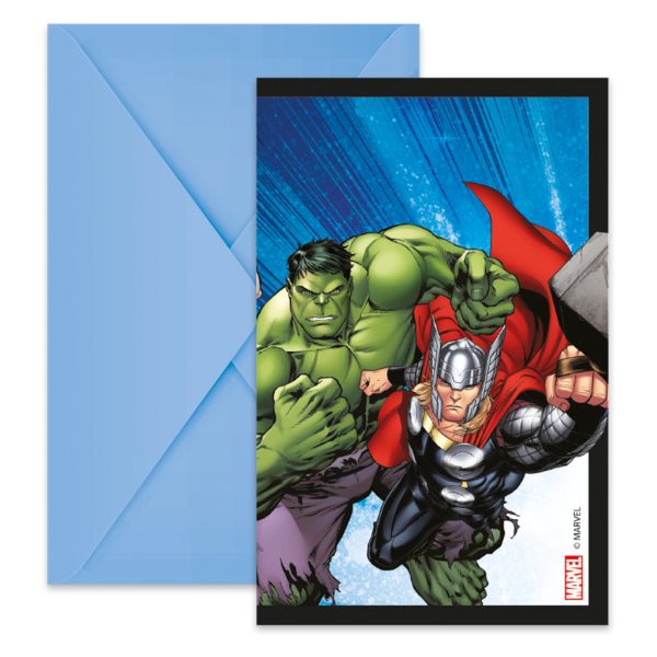 Avengers Evergreen inbjudningskort 6 st FSC