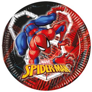 Spindelmannen World of Webs pappersassietter 8 st 20 cm FSC