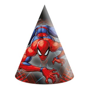Spindelmannen World of Webs partyhatt, shako set om 6 FSC
