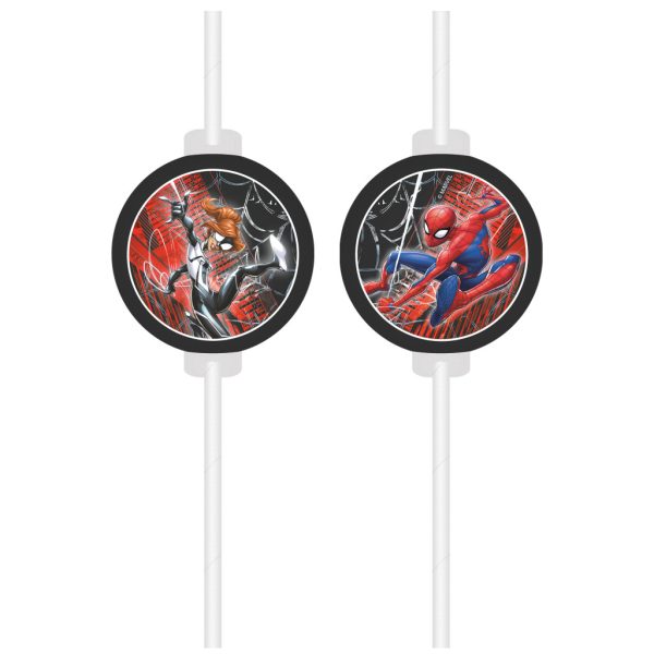 Spindelmannen World of Webs papperssugrör, 4-pack FSC