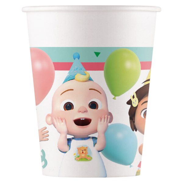 Cocomelon födelsedagsmuggar 8-pack 200 ml FSC